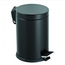 Корзина металлическая с педалью чёрная 12л Efor Metal 815S