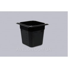 Гастроемкость GN 1/6 200 мм из черного поликарбоната Gastroplast 16200Bl