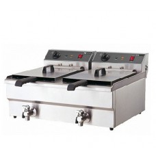 Фритюрница HURAKAN HKN-FT1010N двойная с краном 10+10 л. Фритюрница HURAKAN HKN-FT1010N двойная с краном 10+10 л.