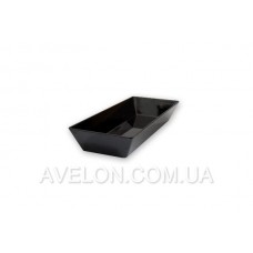 Блюдо прямоугольное из меламина, 49,7×19,3×7,5 см, черное K7720